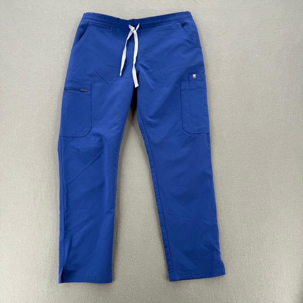 FIGS Yola Skinny Scrub Bottoms Pants Limited Edition Color Denim Blue Women MP
